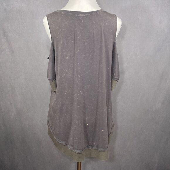 Ash Cold Shoulder Washed Top - Picture 10 of 10